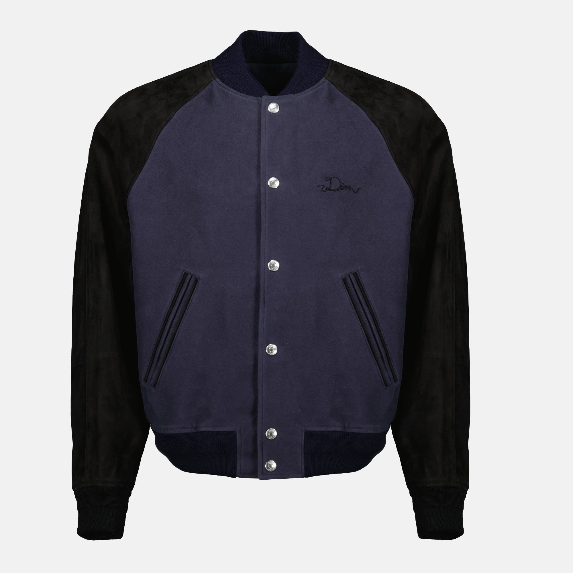 Imagen del artículo Chaqueta Varsity azul marino de la marca Dior para Hombre - Temporada Primavera-Verano 2026 - Vista Frontal