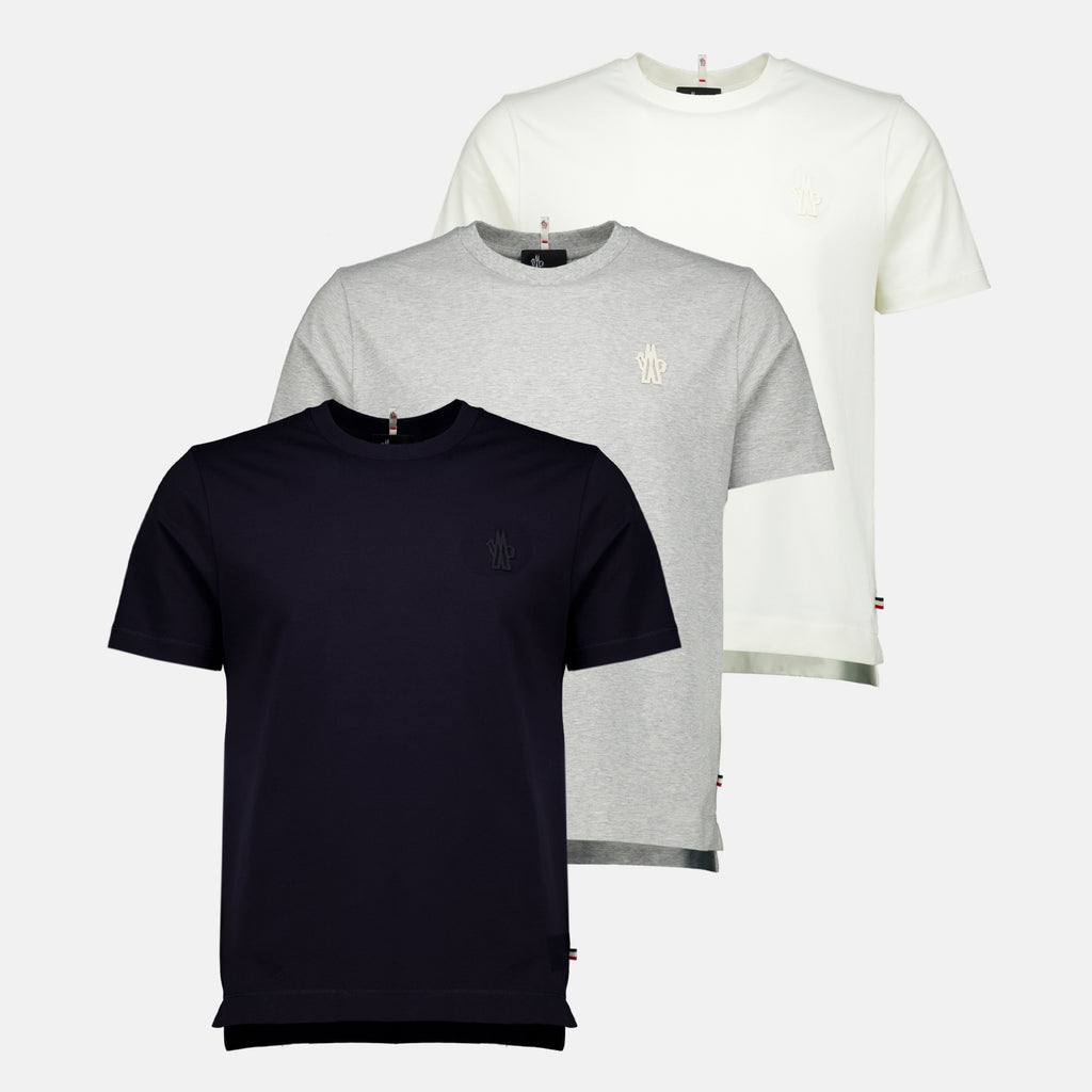 T-shirts Set aus drei Baumwoll-T-Shirts Moncler Grenoble Blanc Homme