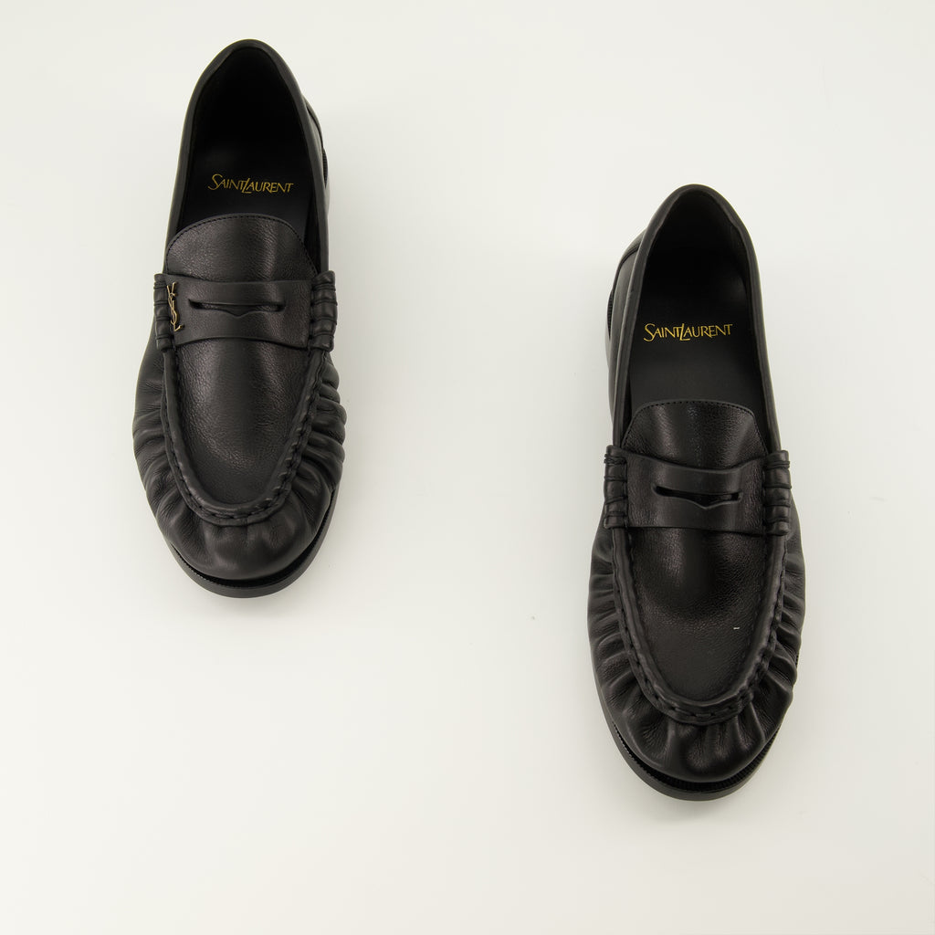 Mocassins 로퍼 섭플 블랙 로퍼 Saint Laurent Noir Femme