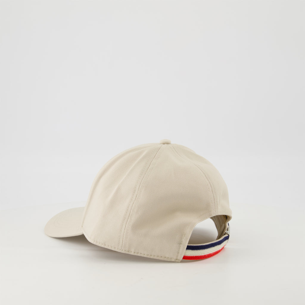 Chapeaux, casquettes et bonnets Casquette à logo en cuir Moncler Beige Homme