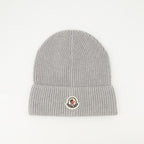 Chapeaux, casquettes et bonnets Bonnet en maille grise Moncler Gris Homme