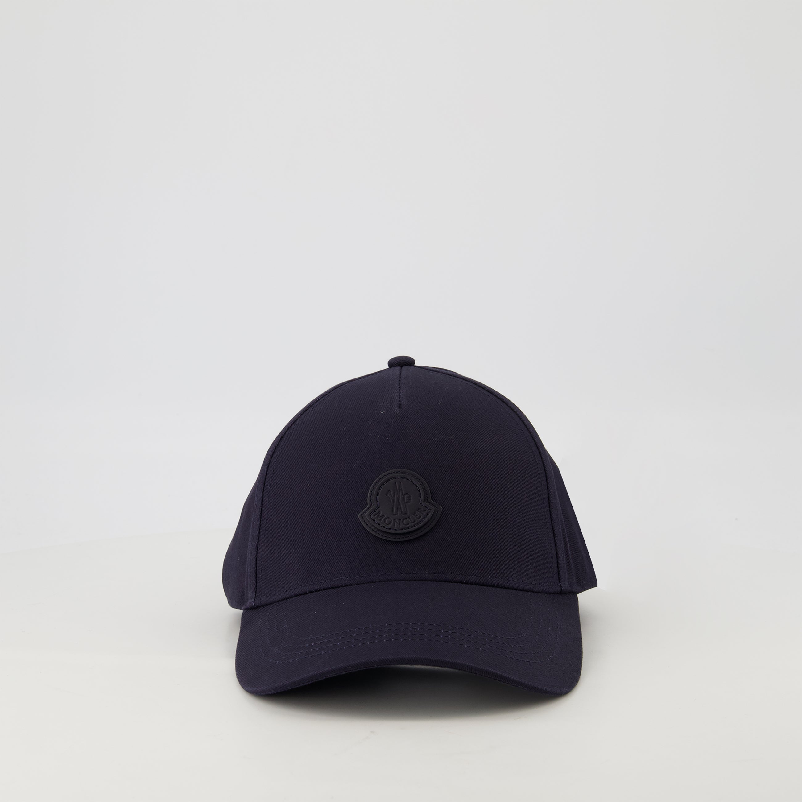 Cappelli, berretti e beanie Cappello in Pelle con Logo Moncler Blu scuro Homme