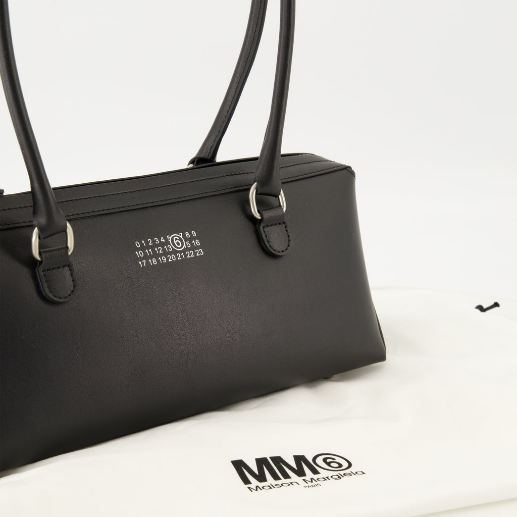 Sacs à main et épaule 블랙 가죽 바우레토 백 Mm6 Noir Femme