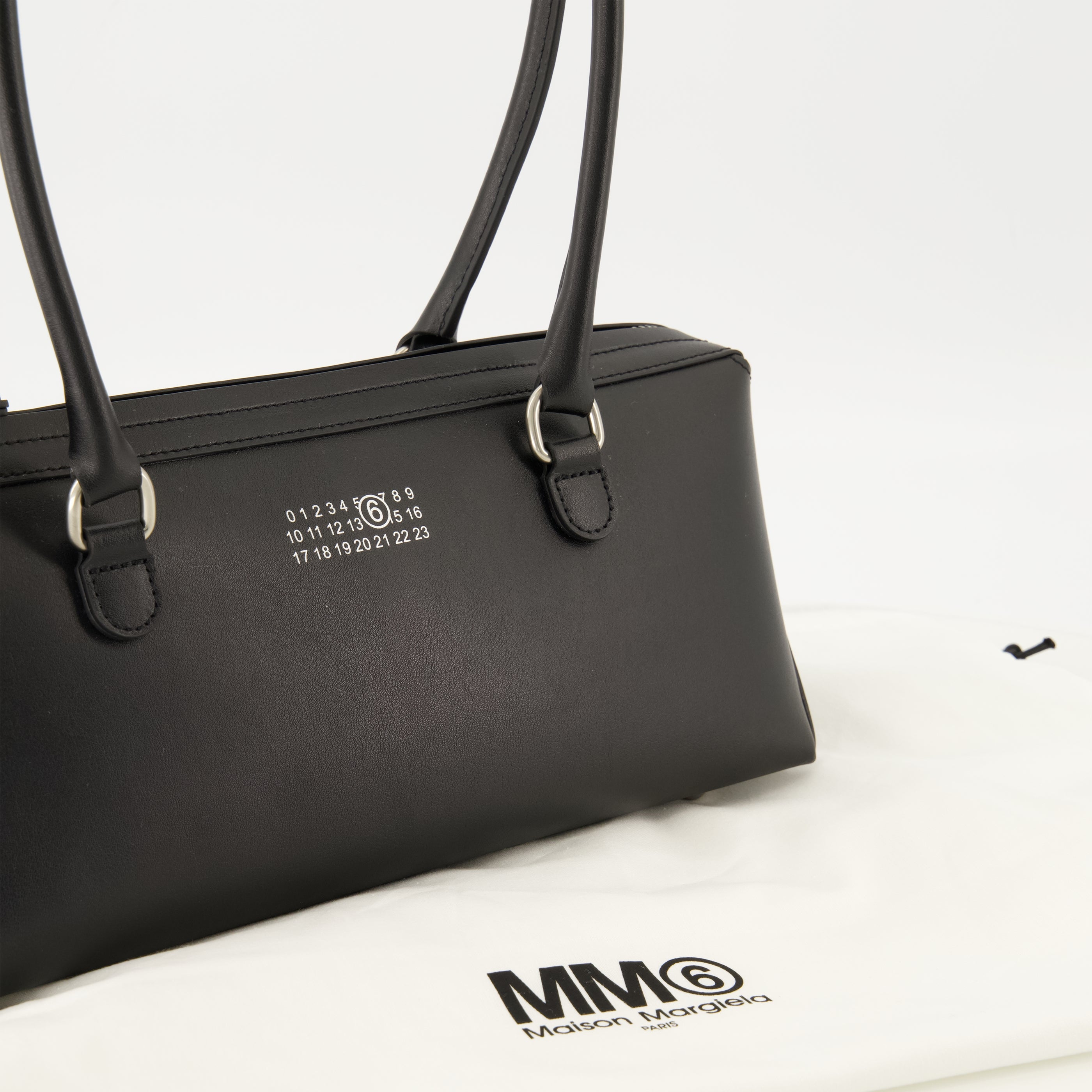 Sacs à main et épaule Bolso Bauletto de Cuero Negro Mm6 Noir Femme
