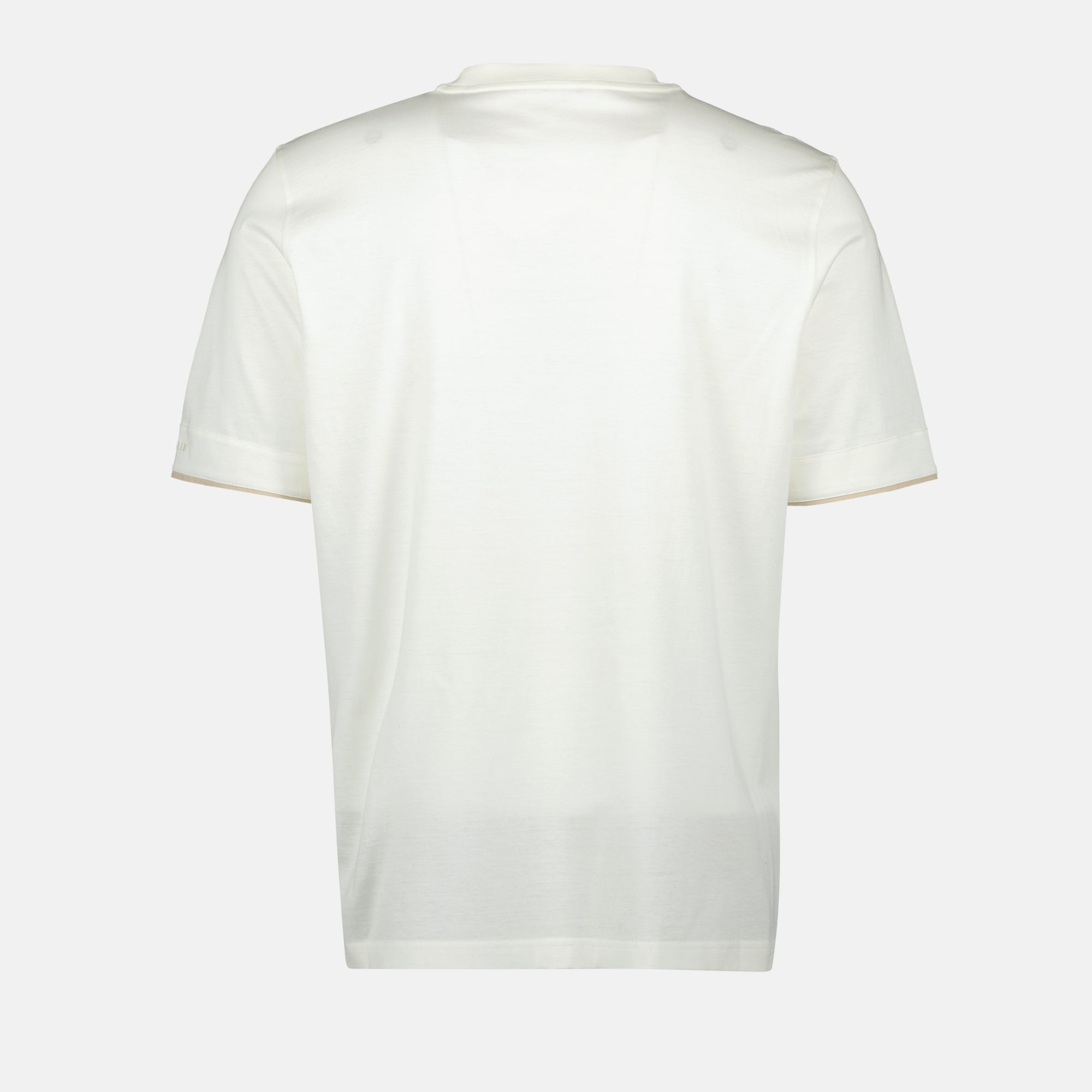 Camisetas T-shirt com Bordo Moncler Branco Homens