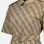 Abiti Abito Camicia a Quadri Burberry Beige Femme