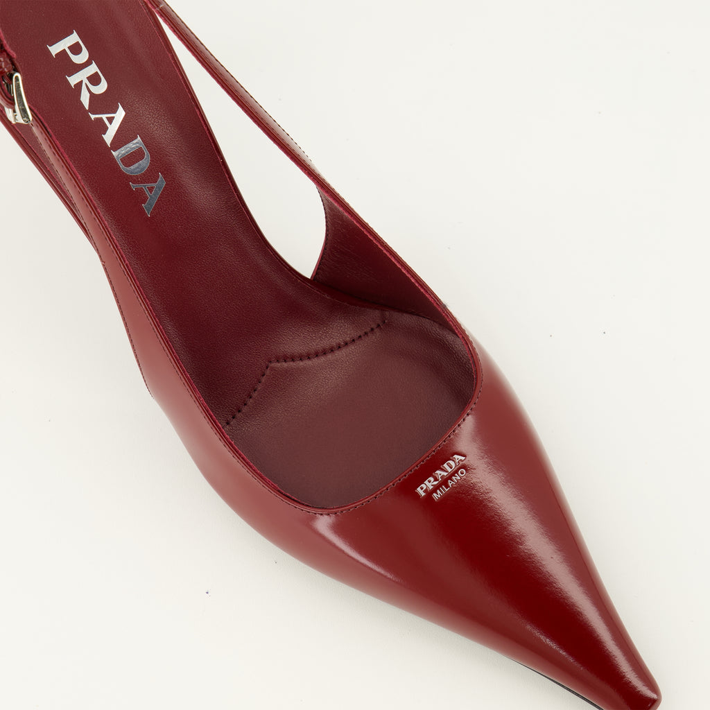 Escarpins 레드 페이턴트 레더 힐 Prada Rouge Femme
