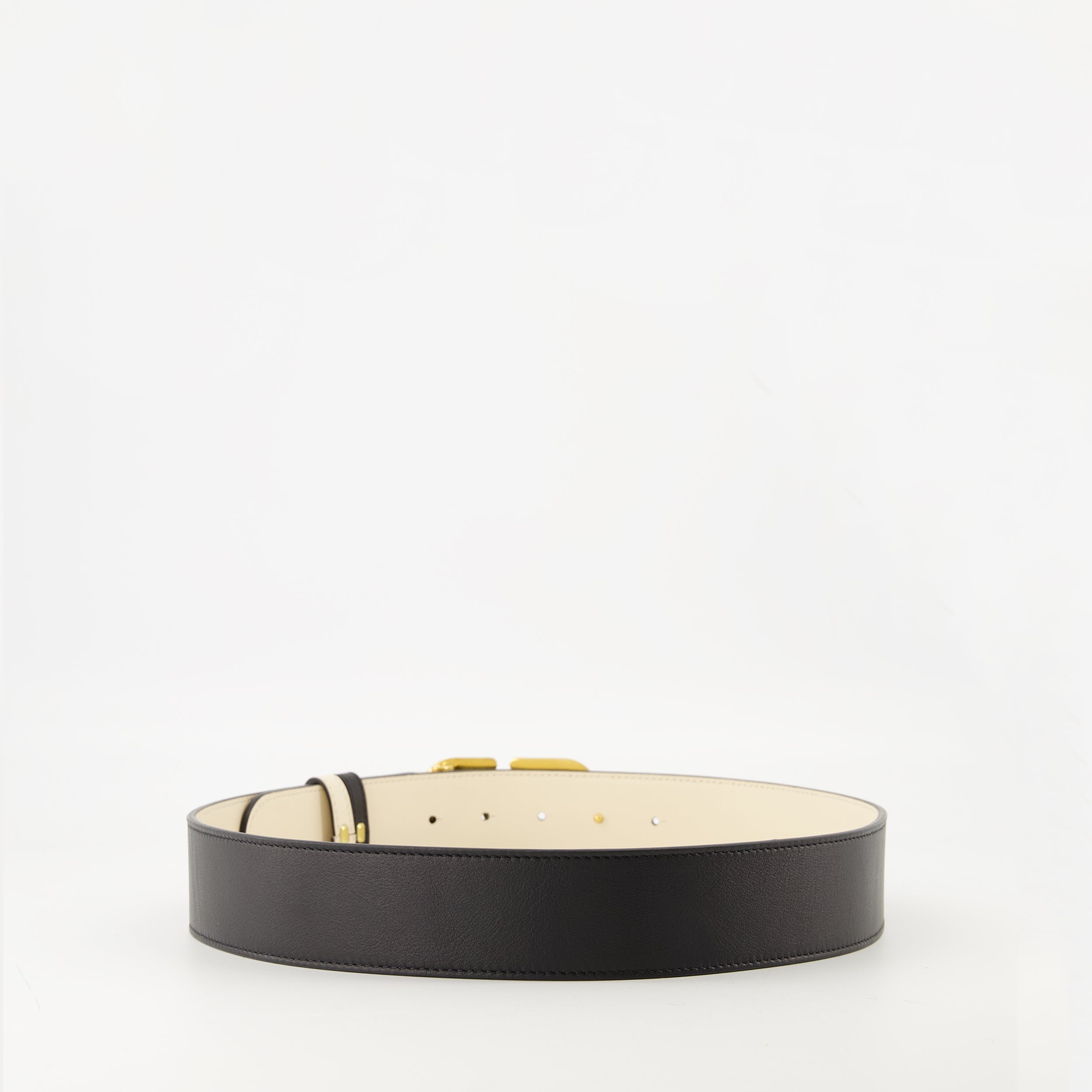 Valentino Vlogo Signature Leather Belt, Beige VALENTINO Garavani VLogo Signature Leather Reversible Belt Beige main image 2