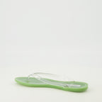 Imagen de las sandalias Jo verdes de PVC de la marca Christopher Esber para Mujer - Temporada Primavera-Verano 2026 - Vista tres cuartos trasera derecha