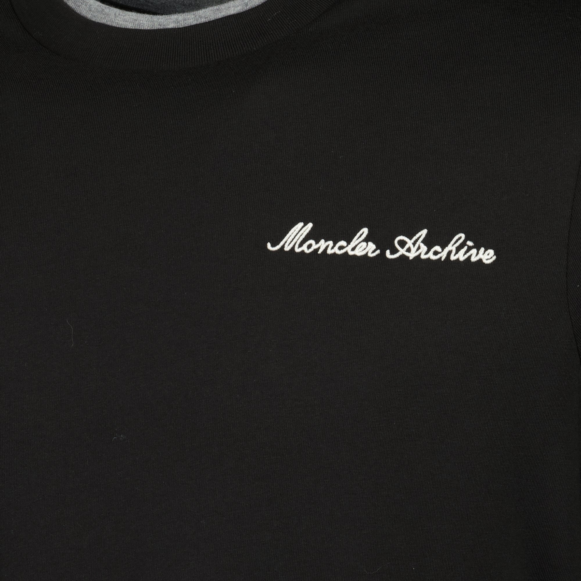Black Embroidered Logo T-shirt Moncler - Men – myCompañero