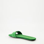 Scarpe aperte Sandali in Velluto Verde Prada Verde Femme