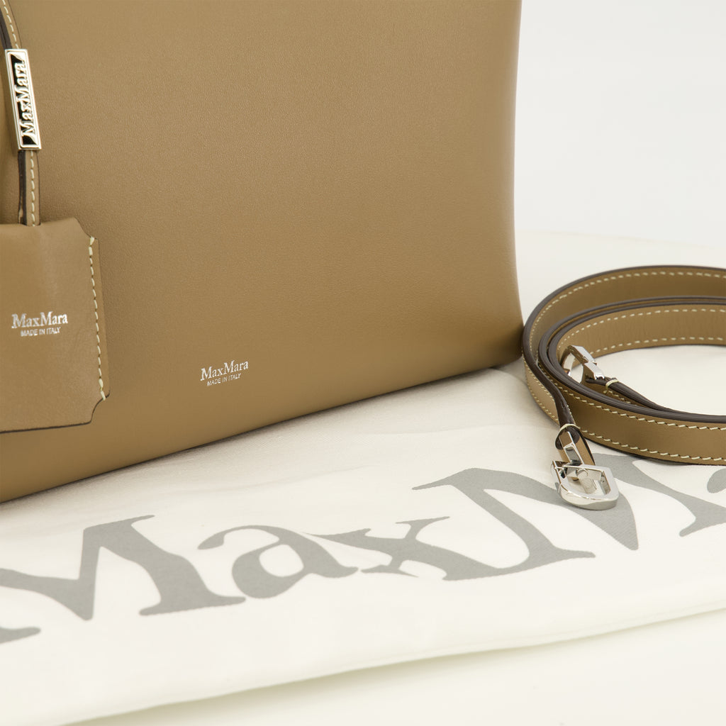 Sacs à main et épaule Mala Boston de Couro Bege Médio Max Mara Beige Femme