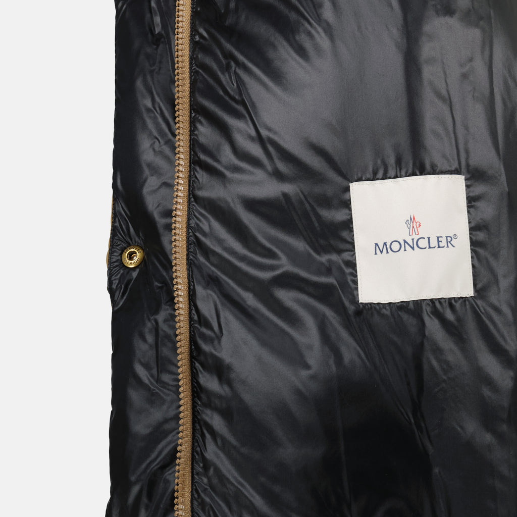 Image of the Moncler Castelnou brown quilted down jacket for women - Fall-Winter 2025 - Detailed View_2