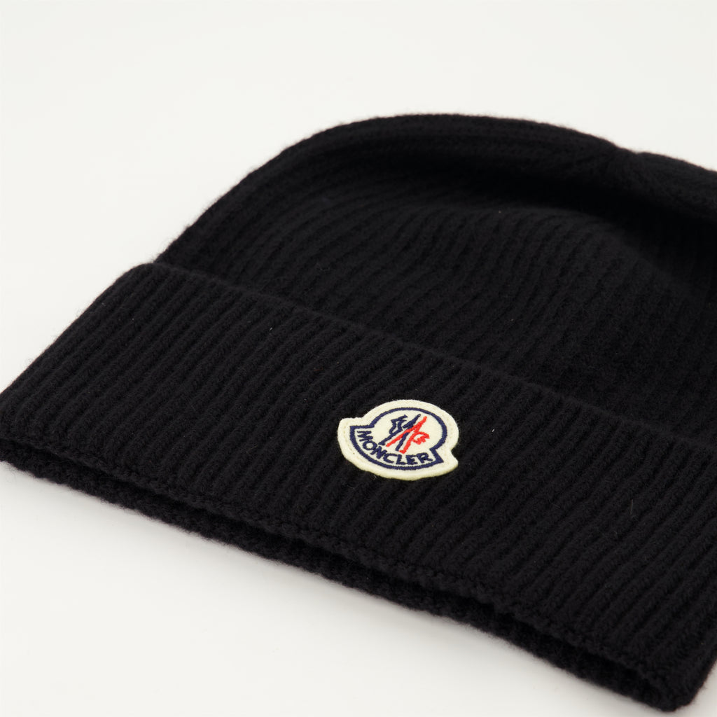 Hüte, caps und beanies Woll- und Cashmere-Mütze Moncler Schwarz Homme