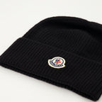 Hüte, caps und beanies Woll- und Cashmere-Mütze Moncler Schwarz Homme