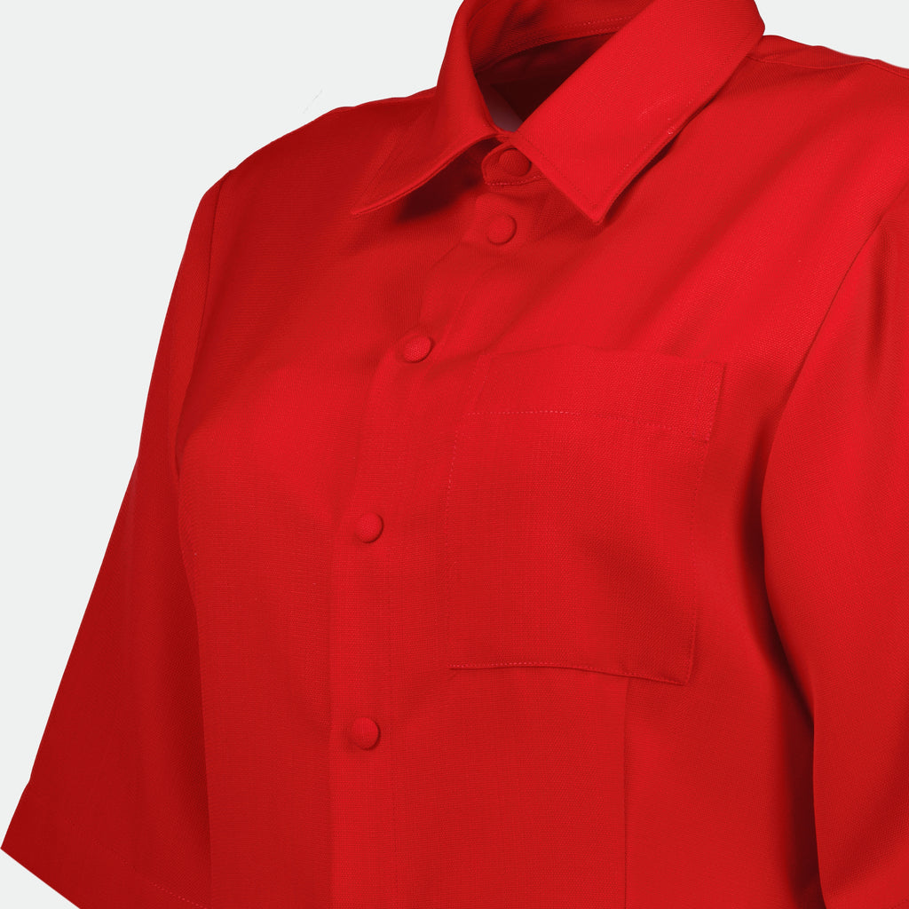 Vestidos Vestido Camisa en Lana Ami PARIS Rojo Femme