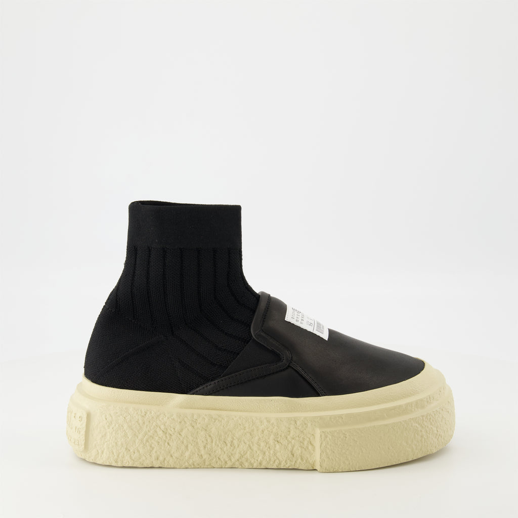 Sneakers Sneakers a Calza con Tacco Mm6 Nero Femme