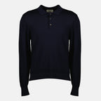 Imagen del polo de manga larga Brandon de la marca Officine Générale para Hombre - Temporada Otoño-Invierno 2025 - Vista Frontal