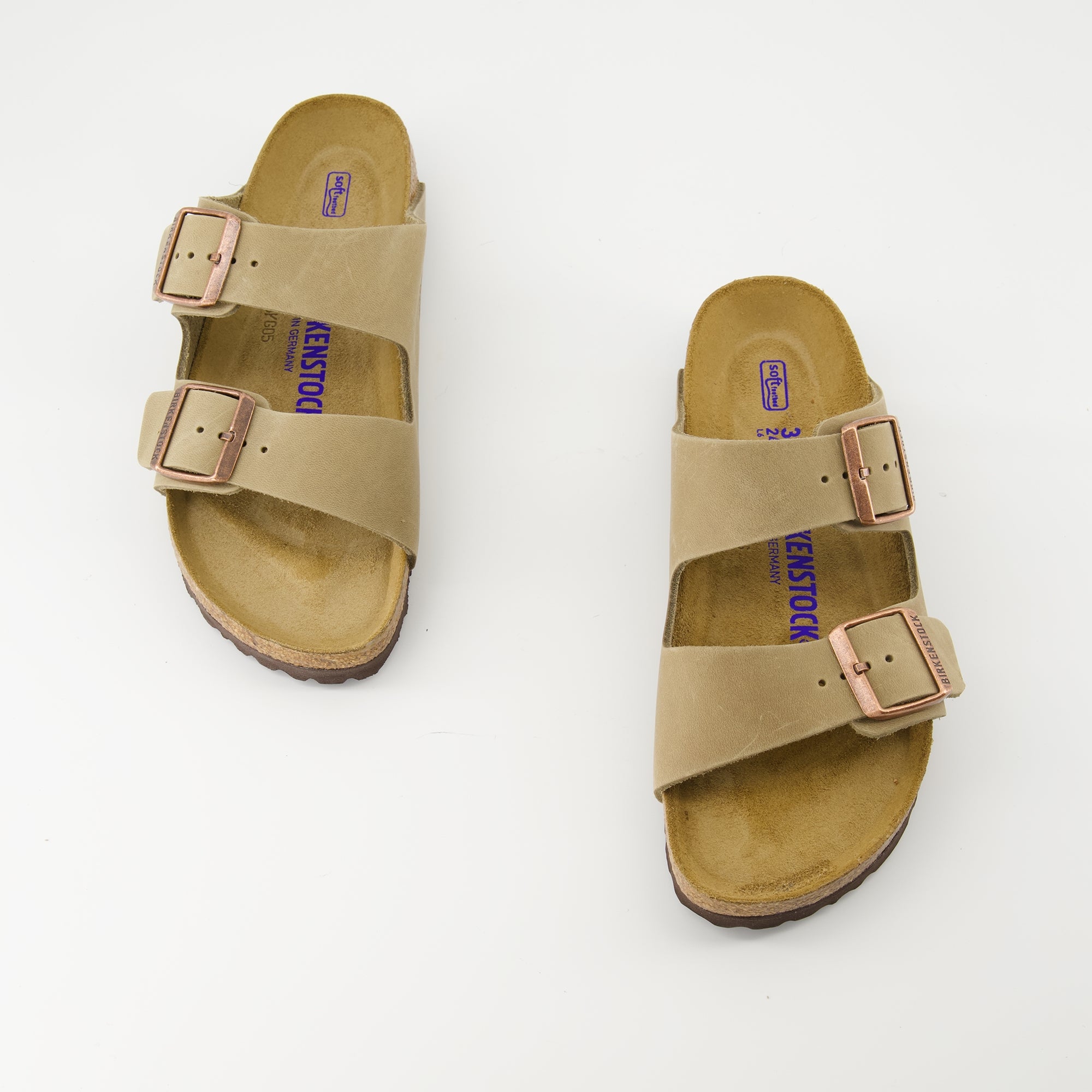 Chaussures ouvertes Sandales Arizona Birkenstock Beige Femme