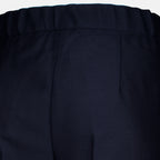 Pantalons Pantalon large en jersey bleu marine Max Mara Bleu foncé Femme
