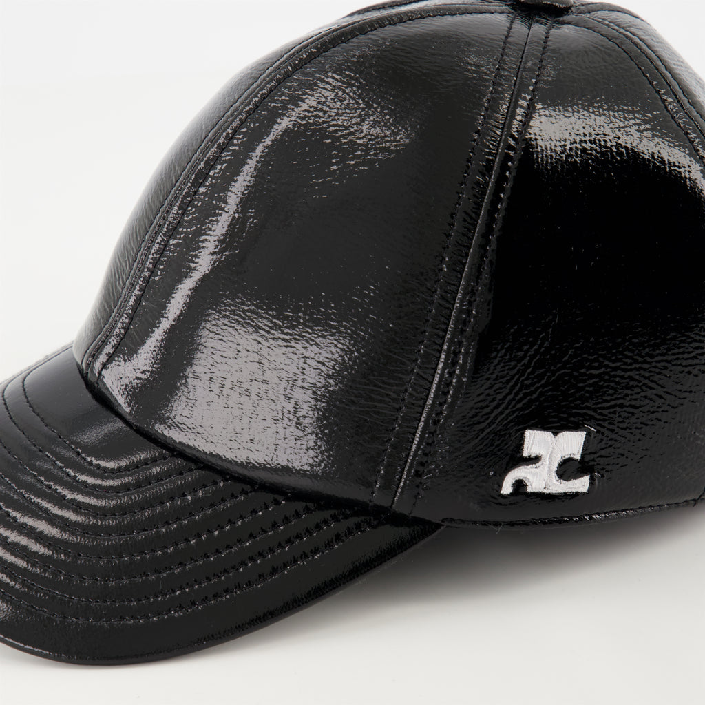 Gorras, sombreros y gorros Gorra de Reedición en Vinilo Courrèges Negro Unisexo