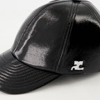 Gorras, sombreros y gorros Gorra de Reedición en Vinilo Courrèges Negro Unisexo
