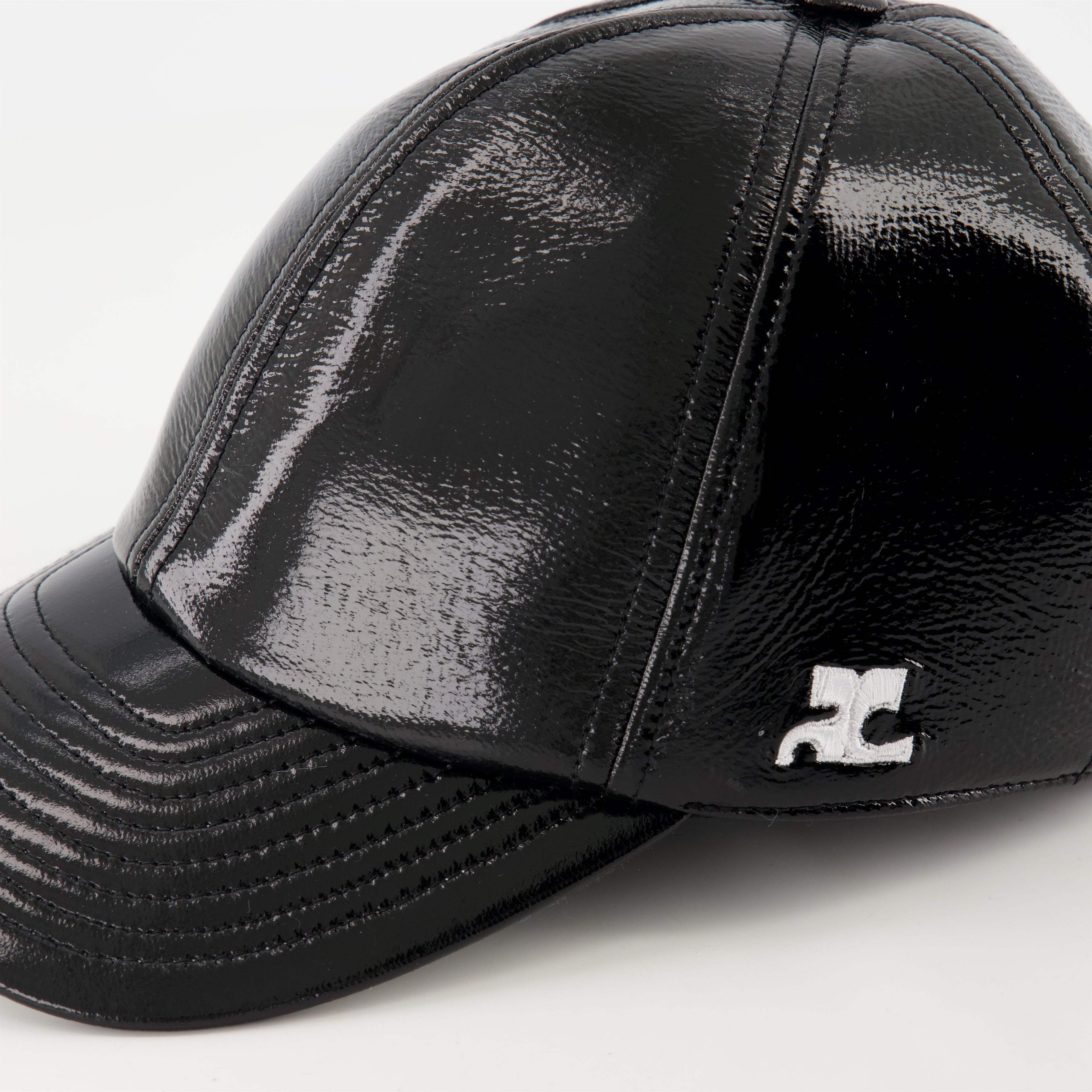 Gorras, sombreros y gorros Gorra de Reedición en Vinilo Courrèges Negro Unisexo