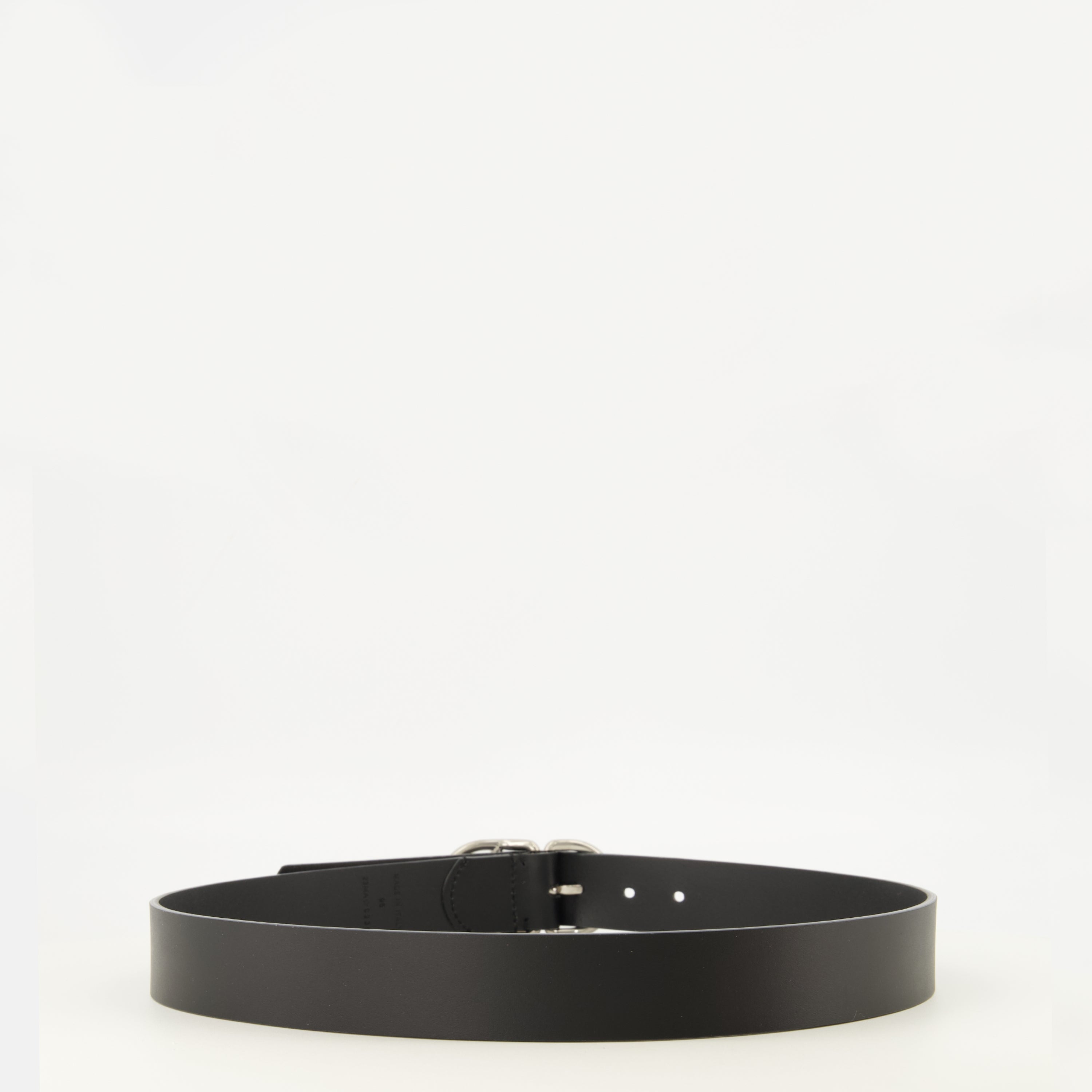 Ceintures Ceinture CD en cuir noir Dior Noir Homme