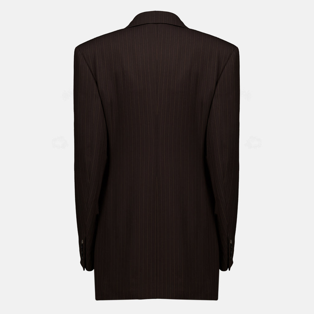 Vestes ブラウンストライプブレザー Saint Laurent Marron Femme
