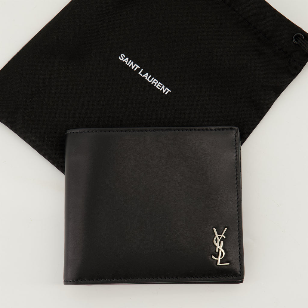 Kleine lederwaren Kleines Cassandre-Portemonnaie Saint Laurent Schwarz Homme