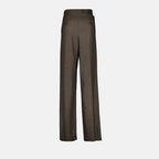 Imagen del Pantalón de Houndstooth de la marca Saint Laurent para Mujer - Temporada Otoño-Invierno 2025 - Vista Posterior
