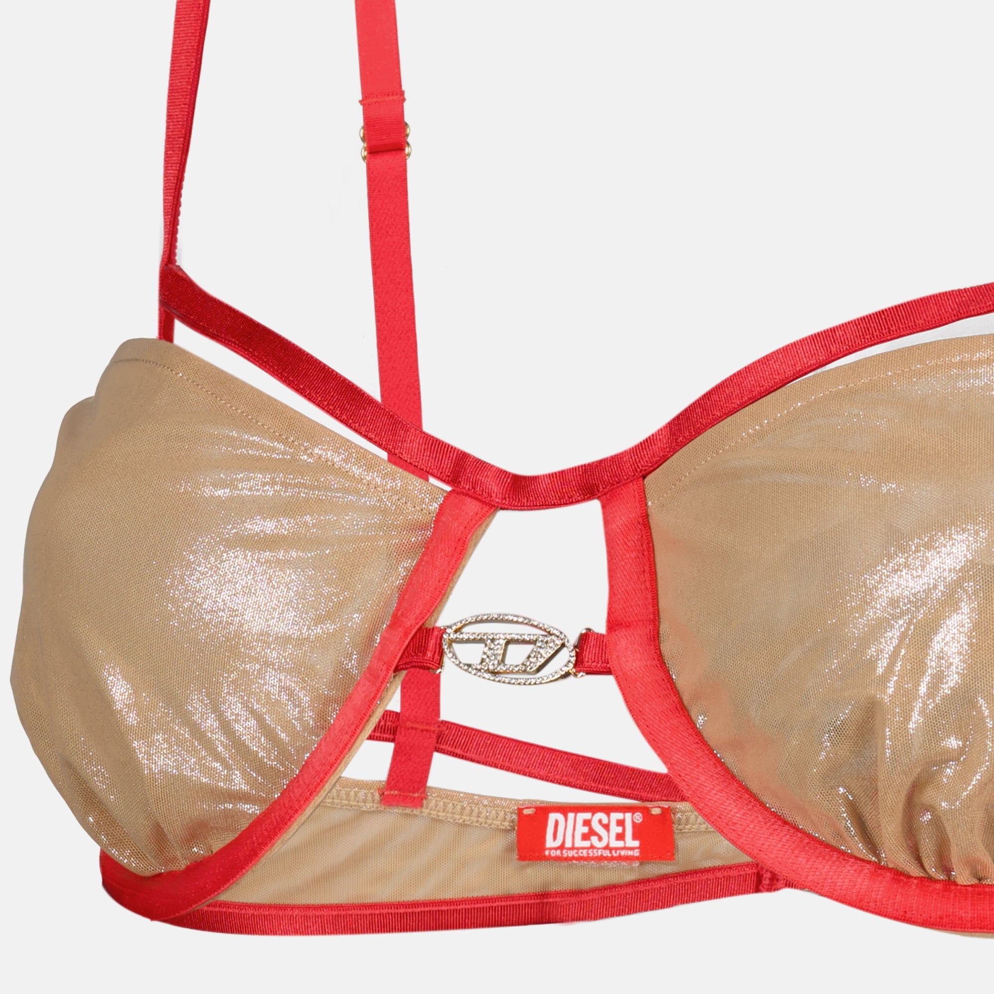 Image de l'article Soutien-gorge Cindy-GFT doré et rouge de la marque Diesel pour Femme - Saison Printemps-Été 2026 - Vue détaillée_1