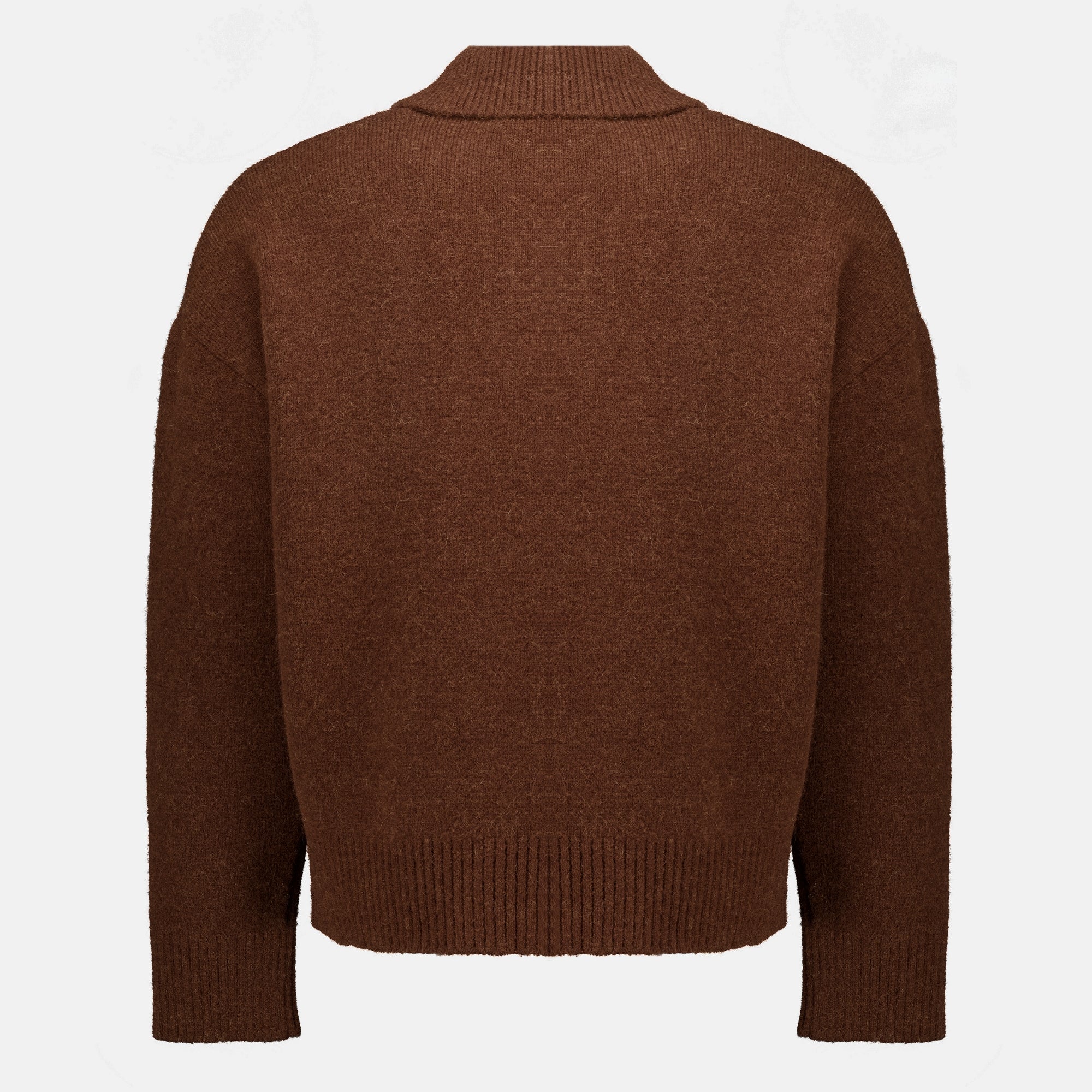 Polos Brown Alpaca Sweater Ami PARIS Marron Unisexe