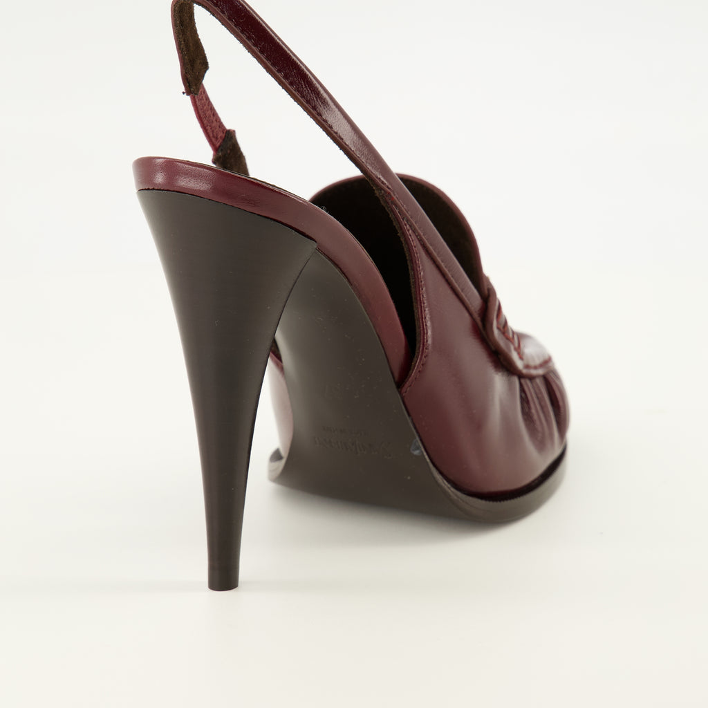 Escarpins Escarpins Loafer Slingbacks bodeaux Saint Laurent Bordeaux Femme