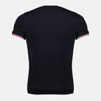 モンクレールブランドの紳士用ネイビーブルーのトリム付きTシャツの画像 - 2026年春夏シーズン - 後面ビュー