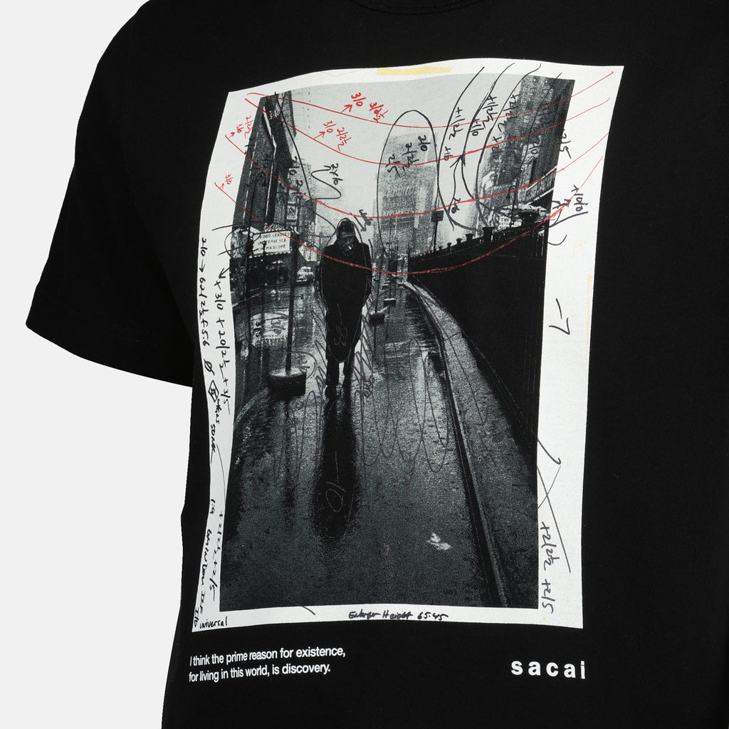 T-shirts T-shirt James Dean Sacai Noir Homme