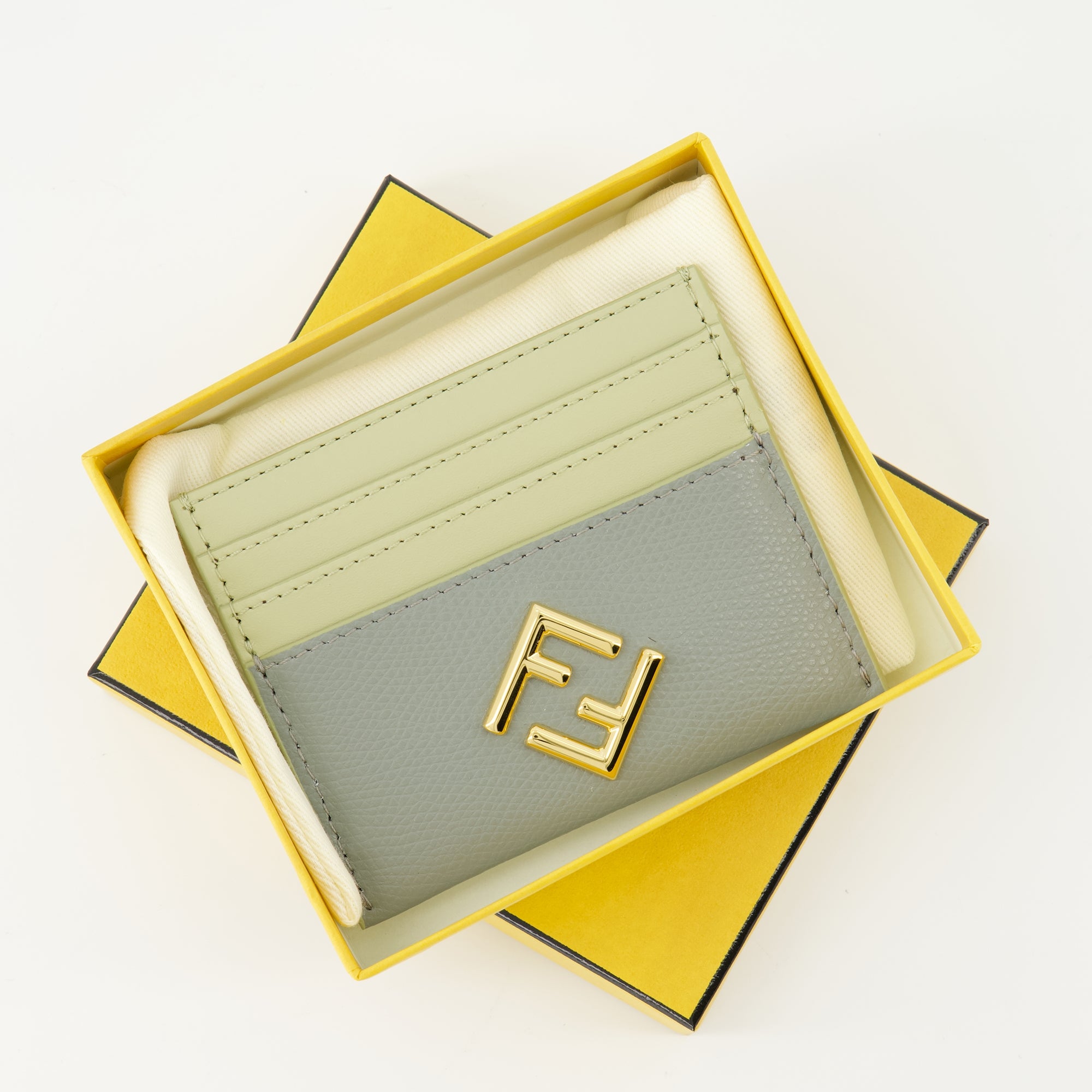 Petite maroquinerie Porte-cartes FF Diamonds Fendi Vert Femme