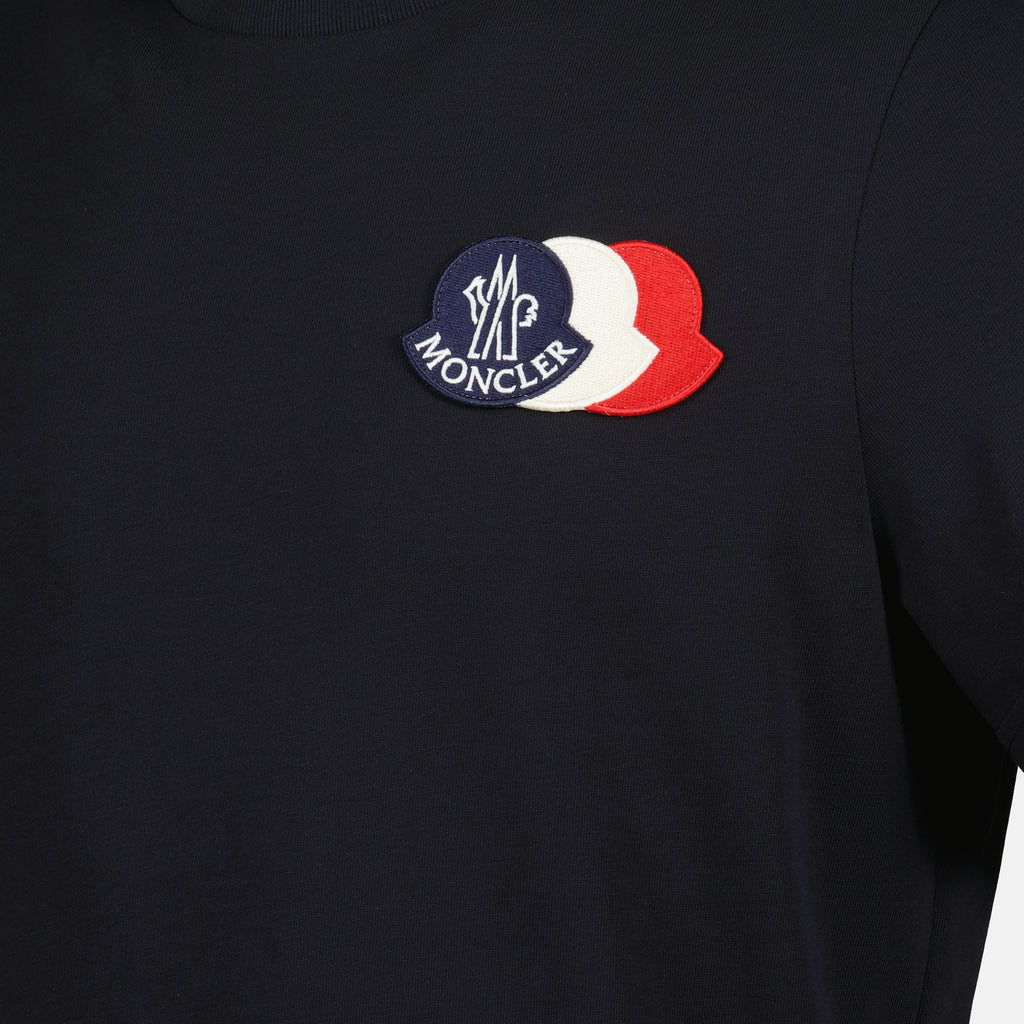 Image of the article Tri-color logo T-shirt by Moncler for Men - Autumn-Winter Season 2025 - Detailed View_5
