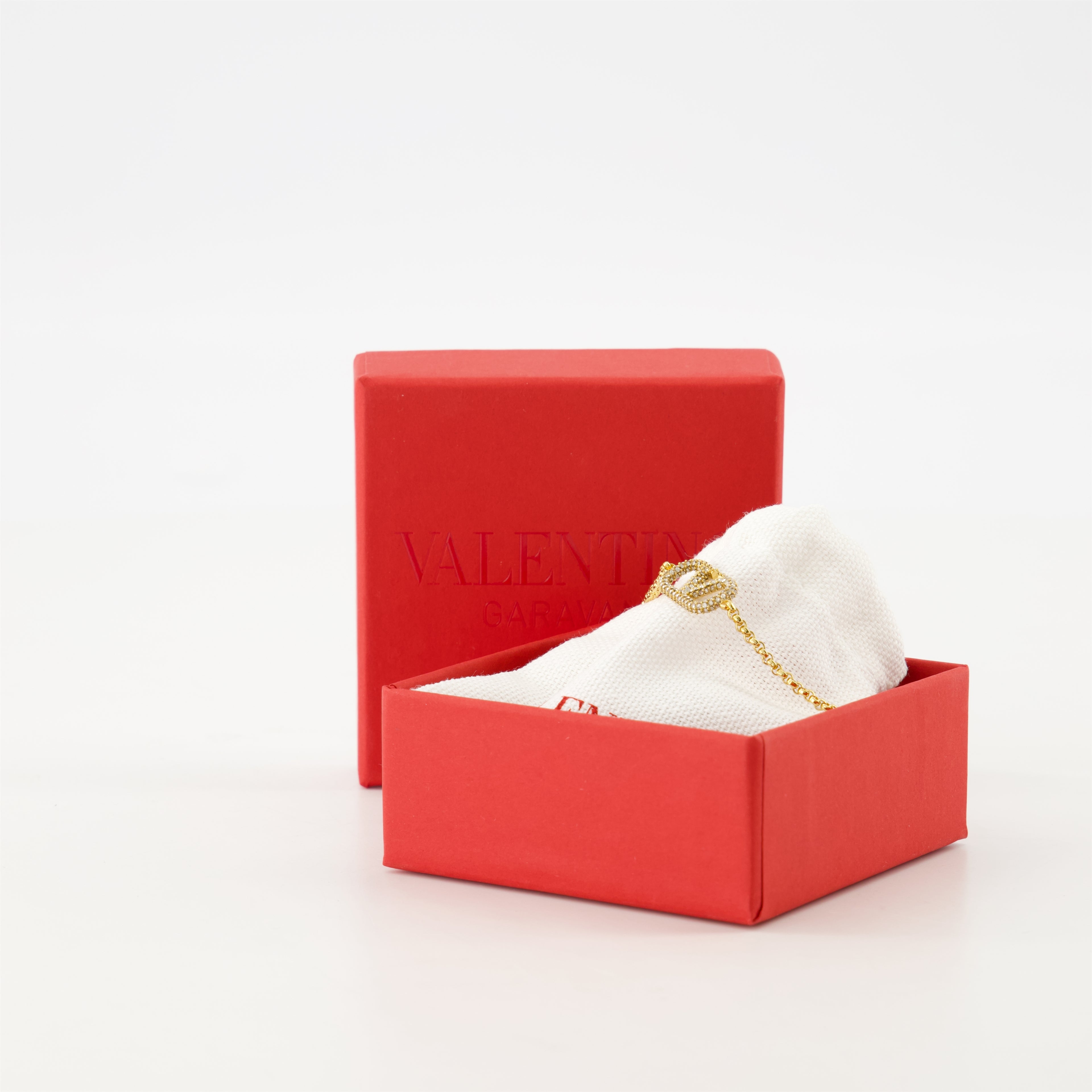 Joias Pulseira VLogo em Cristais Valentino Garavani Ouro Mulheres