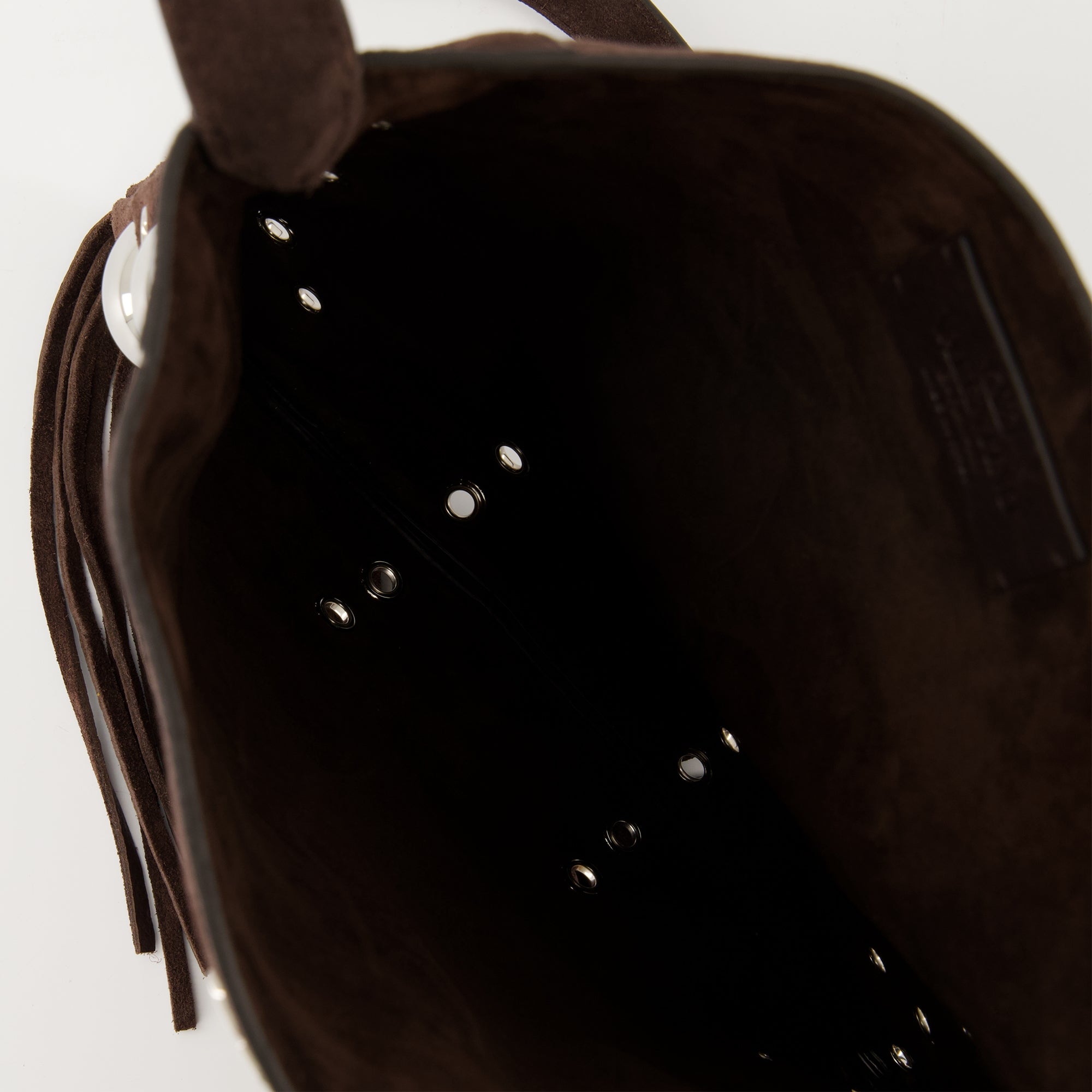 Sacs bandoulière Borsa Nellcôte Frangiata Valentino Garavani Marron Femme