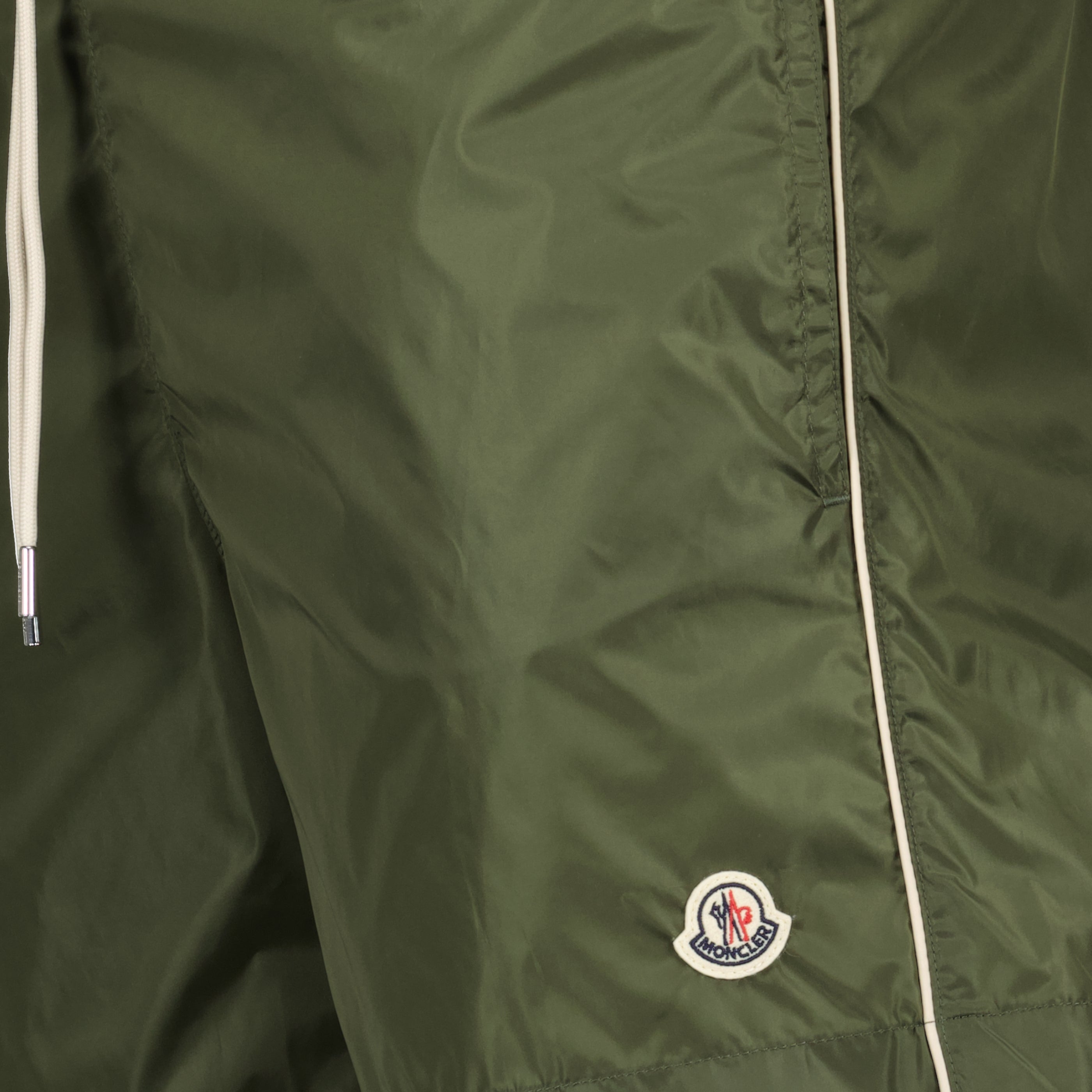 Beachwear Short de bain liseré kaki en nylon Moncler Kaki Homme