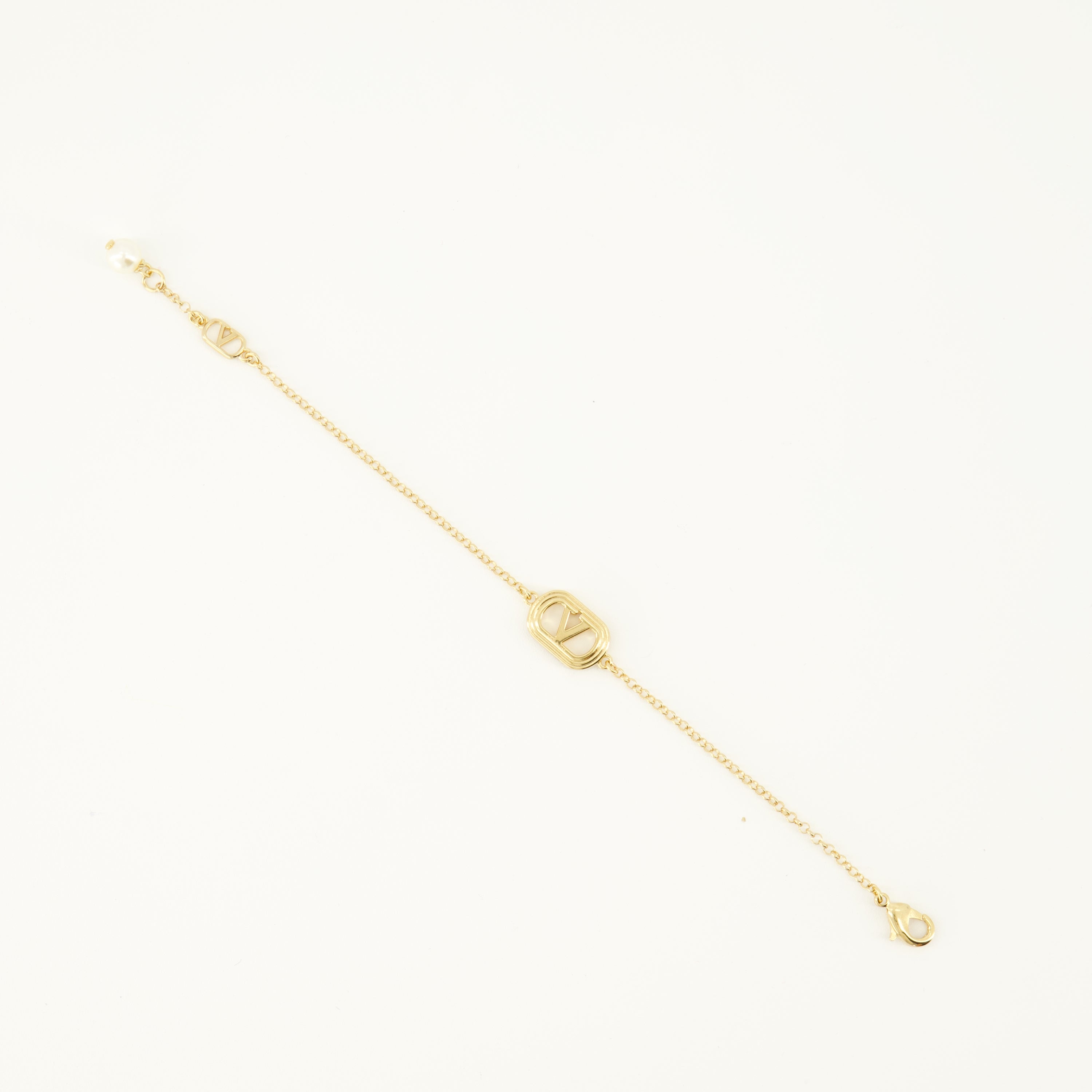 Bijoux VLogoオーバレットゴールドブレスレット Valentino Garavani Doré Femme