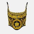 Tops Top corset Barocco Versace Jaune Femme