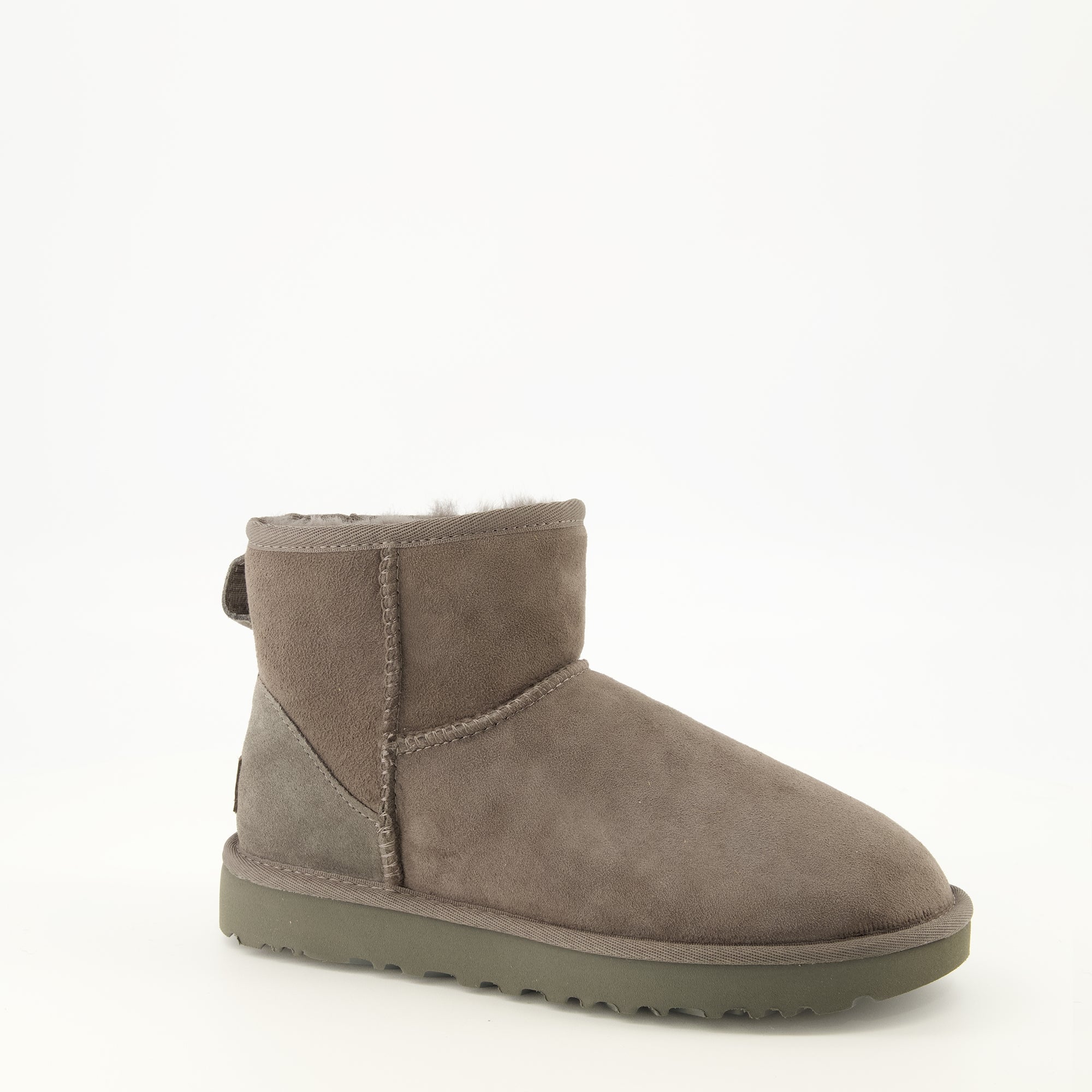 Bottines Klassische Mini II Graue Stiefel Ugg Gris Femme