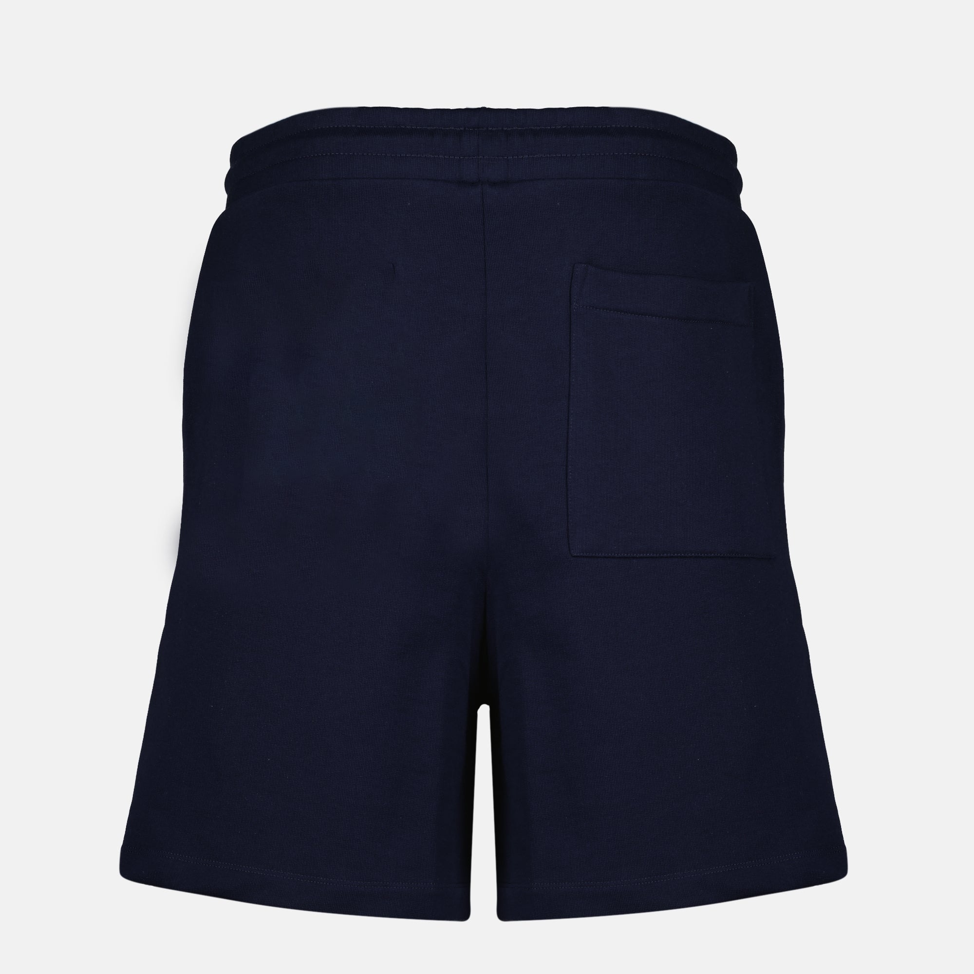 Image of the Drole De Monsieur Men's Short Slogan in Navy Blue Rose - Spring-Summer 2026 - Back View