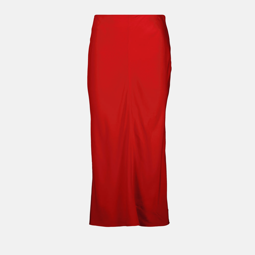 Jupes Jupe midi droite Ami PARIS Rouge Femme