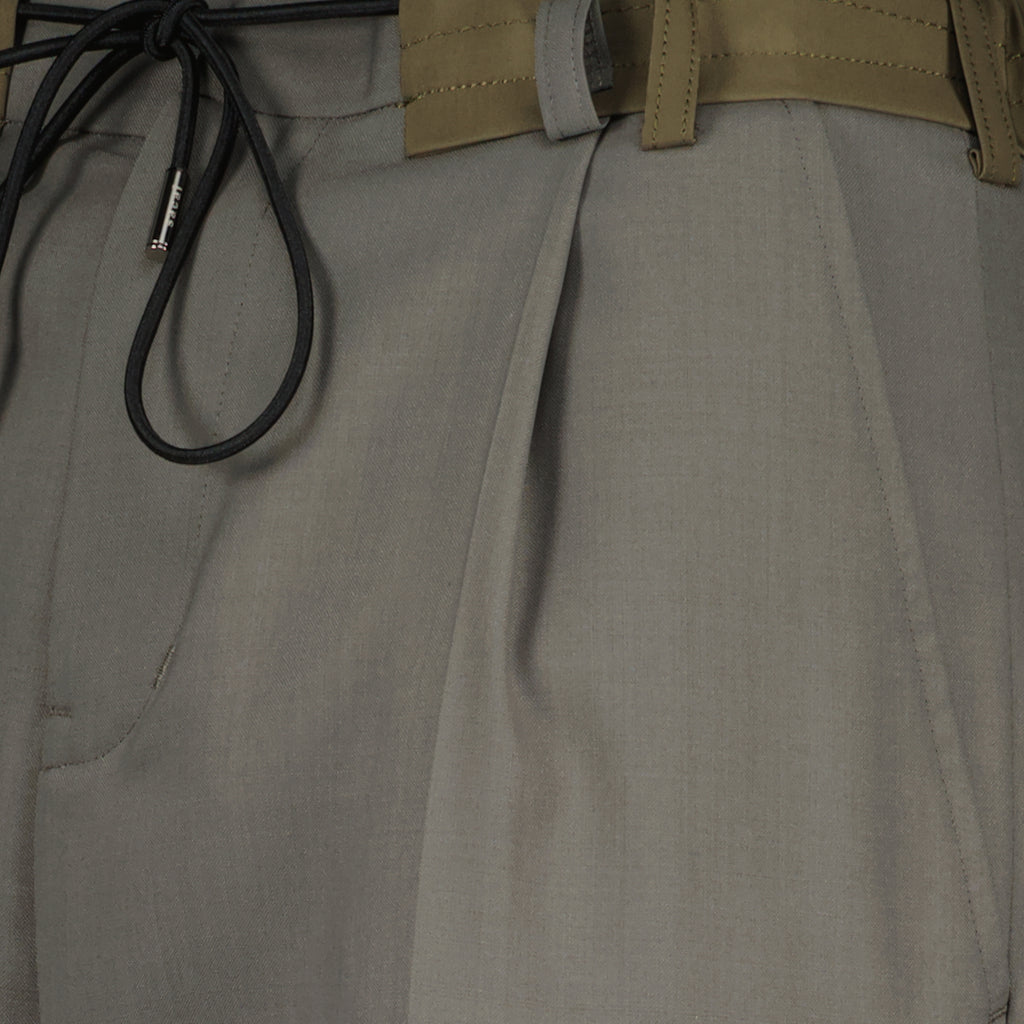 Hosen Faltenhose Sacai Khaki Homme