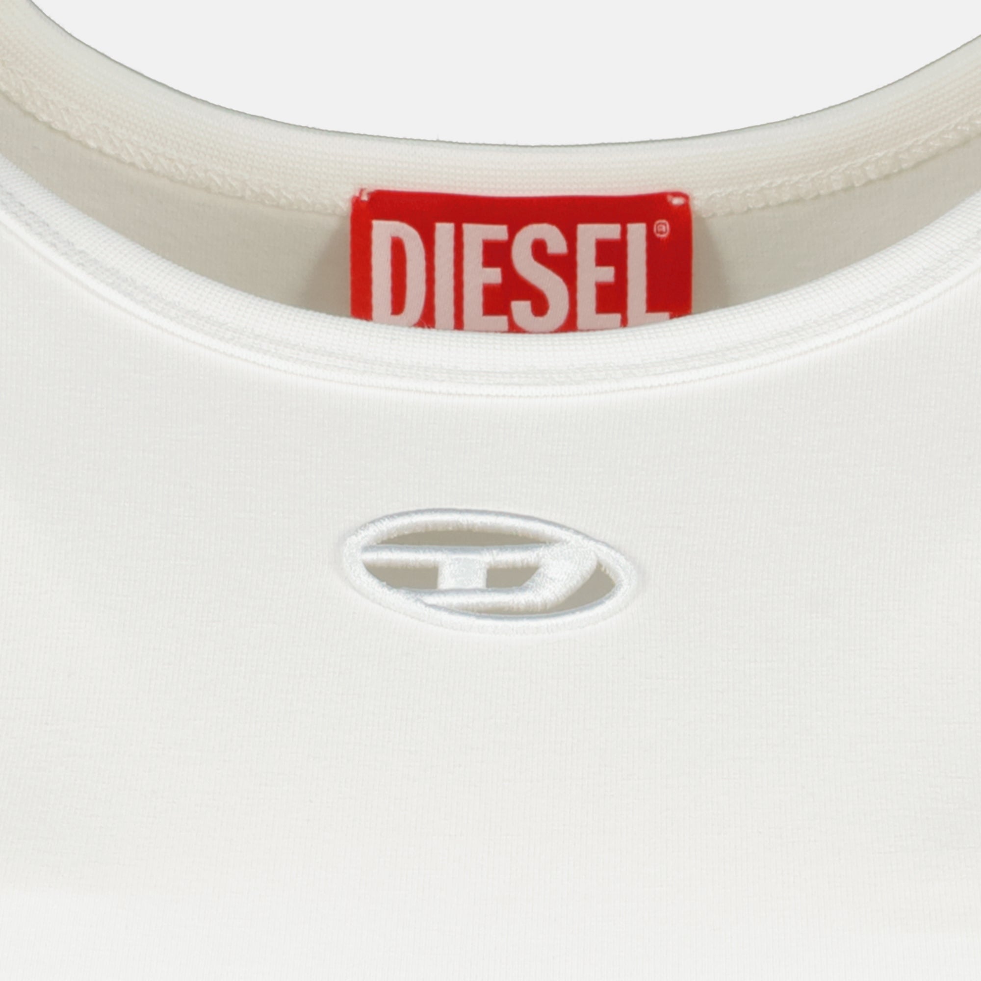 Bild des T-Angie-OD weißen T-Shirts von Diesel für Damen - Frühjahr-Sommer 2026 - Detailansicht 2