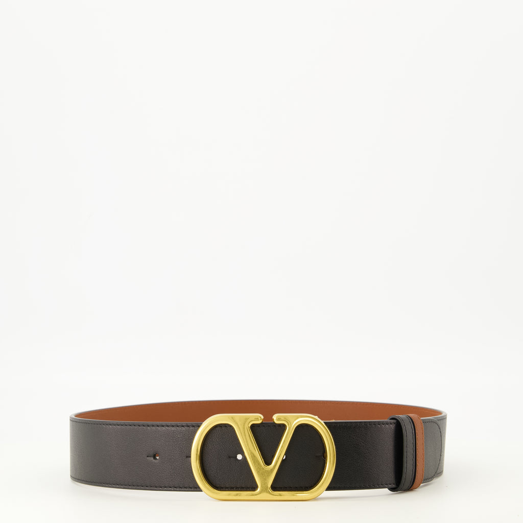 Ceintures Cintura Reversibile VLogo Marrone e Nera 40 mm Valentino Garavani Marron Femme