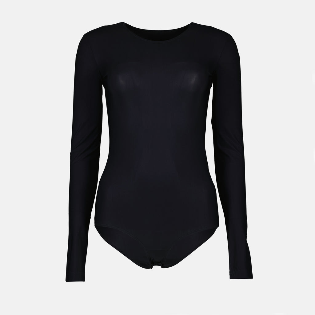 Immagine del body in nylon del marchio Mm6 per donna - Collezione Autunno-Inverno 2025 - Vista frontale